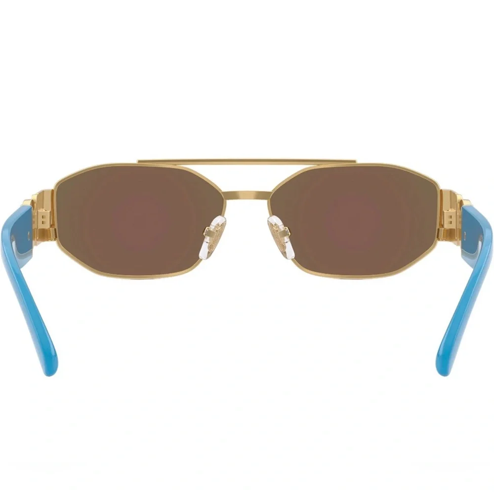 Versace Gold Frame Sunglasses with Aqua Blue Lenses 0VK2003 - Picture 5 of 6